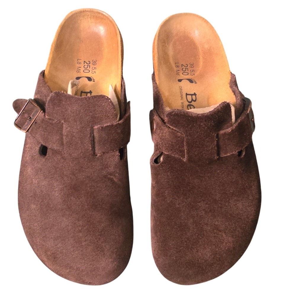 Betula by Birkenstock Brown Suede Mules
